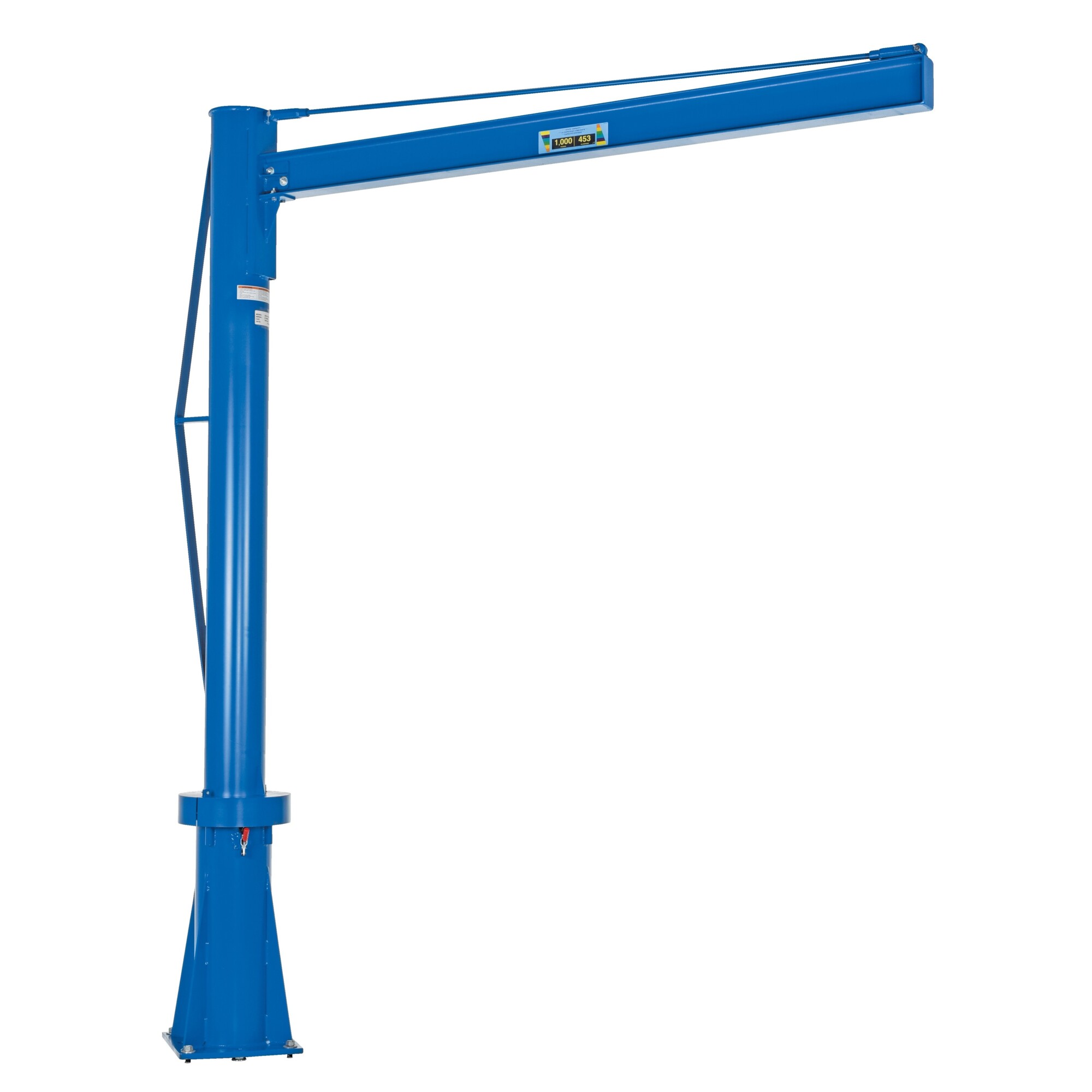 Vestil Multi-Station Jib Crane - 1000 Lb. Capacity, Floor Mount, 96in. Boom Length, Model# JIB-P-10-8-10